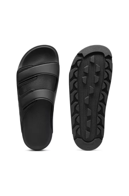 Logo sandals with double touch-closure straps