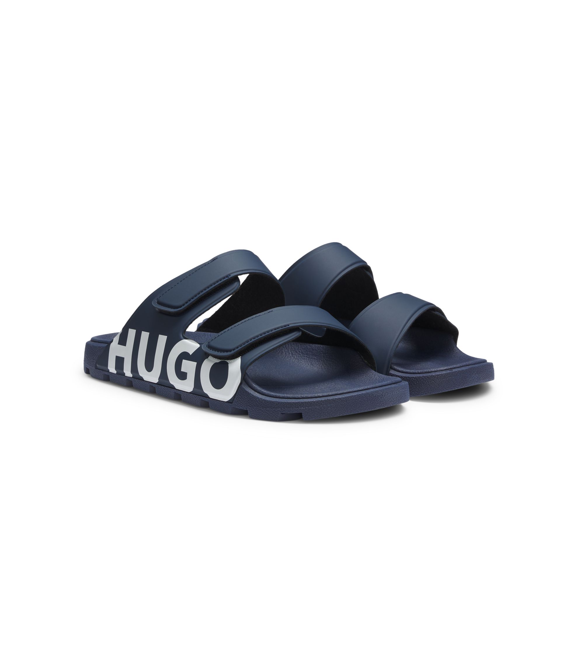 Logo-Sandalen mit zwei Klettverschluss-Riemen