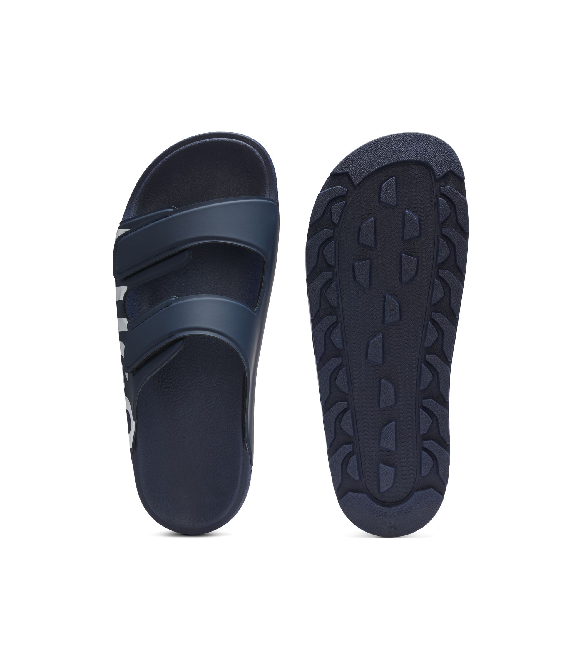 HUGO - Logo sandals with double touch-closure straps - Dark Blue display picture 2