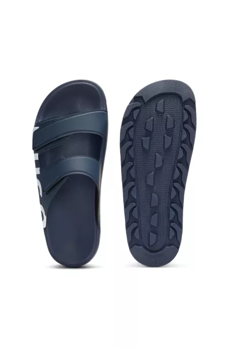 Logo sandals with double touch-closure straps