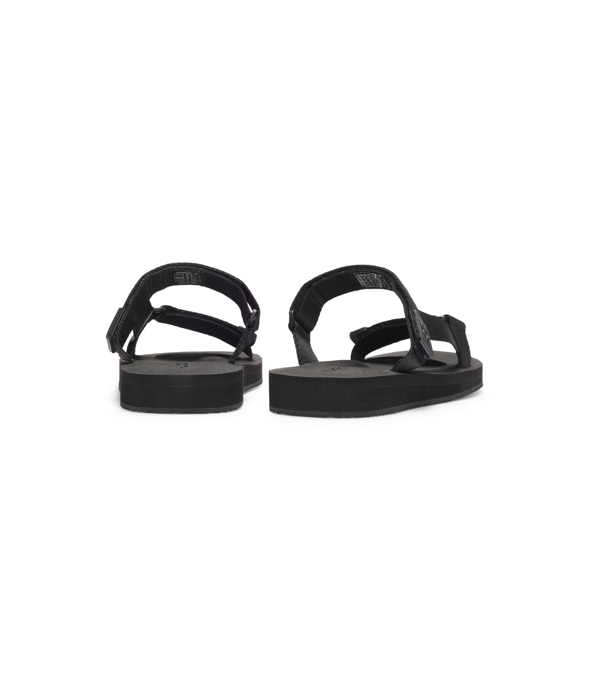 HUGO Rip-tape strap sandals with cushioned sole Black