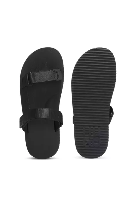 Rip-tape strap sandals with cushioned sole