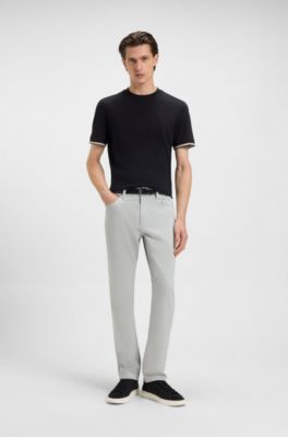 Nubuck trainers with embossed monograms, Black