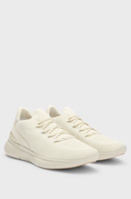 TTNM EVO trainers with knitted uppers and ribbed sole, White