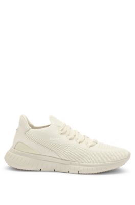 TTNM EVO trainers with knitted uppers and ribbed sole, White