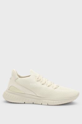 TTNM EVO trainers with knitted uppers and ribbed sole, White