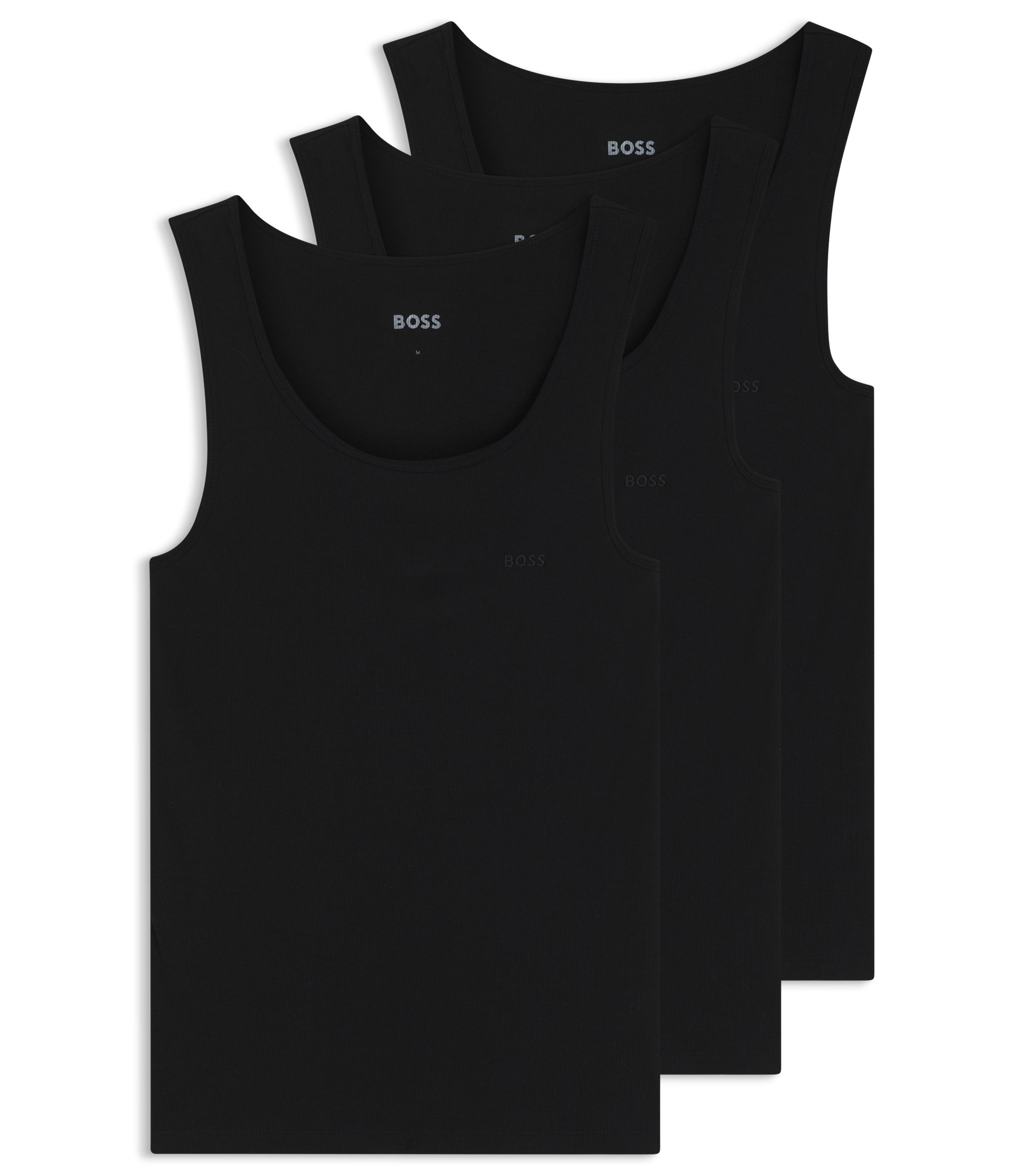 Dreierpack Unterhemden aus Ripp-Baumwolle