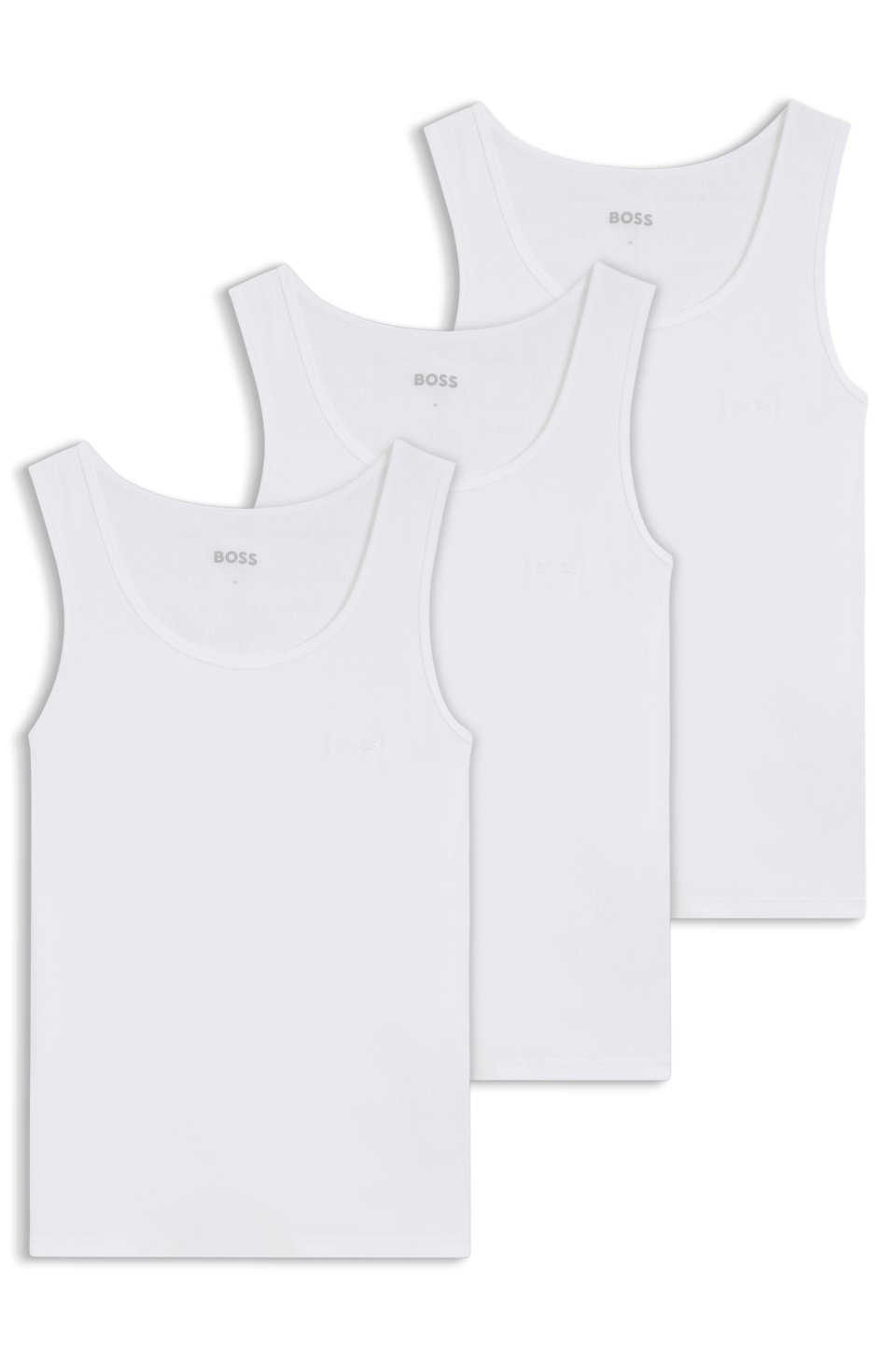 Three-pack cotton vests
