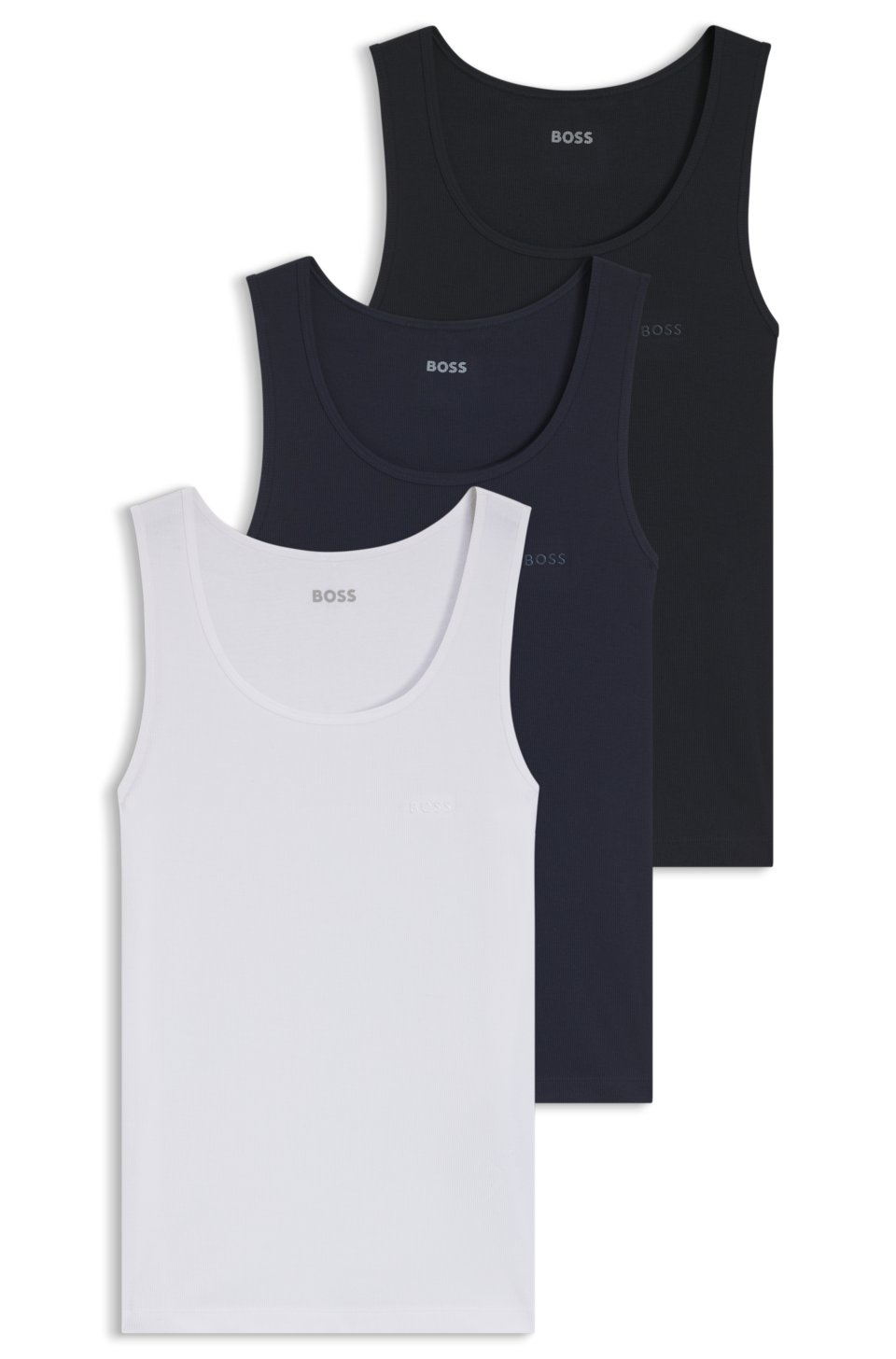 Three-pack cotton vests