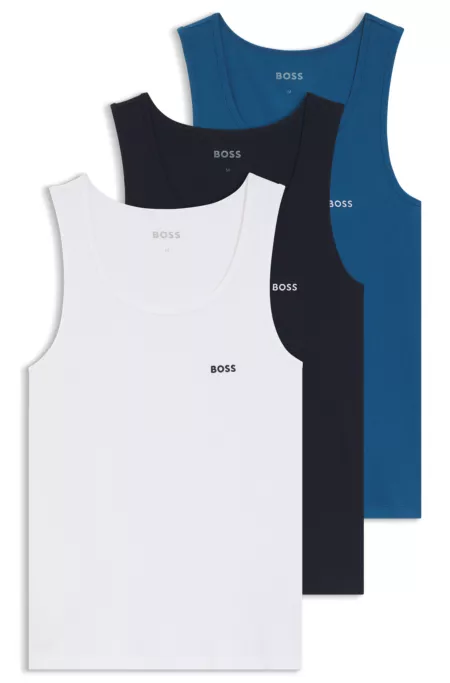 Three-pack cotton vests