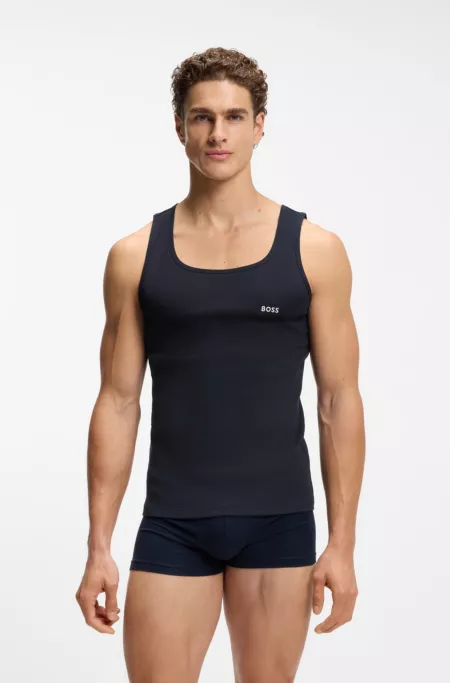 Three-pack cotton vests