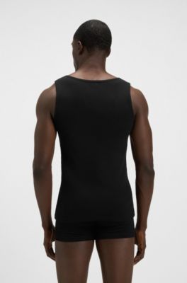 Lot de trois d&eacute;bardeurs sous-v&ecirc;tements en coton c&ocirc;tel&eacute;, Noir / Blanc / Bleu