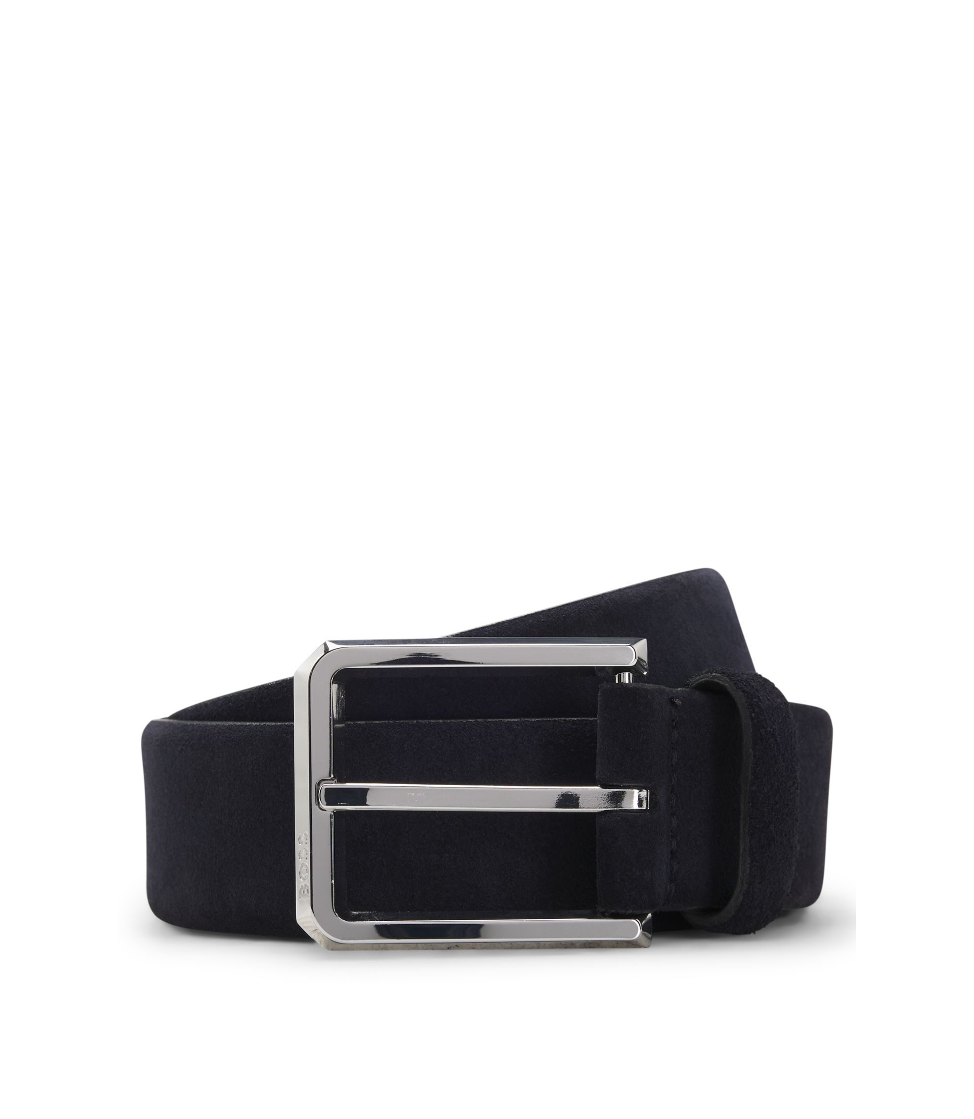 Gürtel aus Veloursleder mit Schließe in Silber-Optik