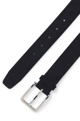 Boss Suede belt with silver-tone buckle klassiska skärp herr – bild 2