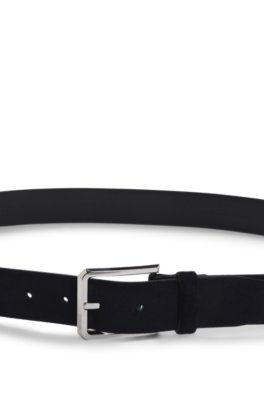 Boss Suede belt with silver-tone buckle klassiska skärp herr – bild 3