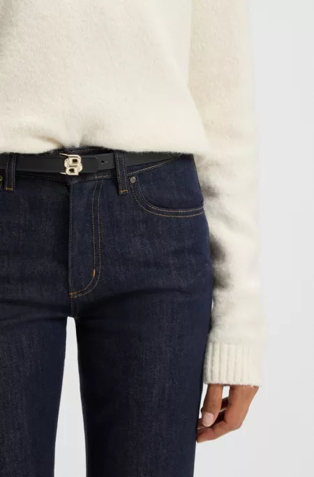 Reversible Italian-leather belt with Double B monogram buckle