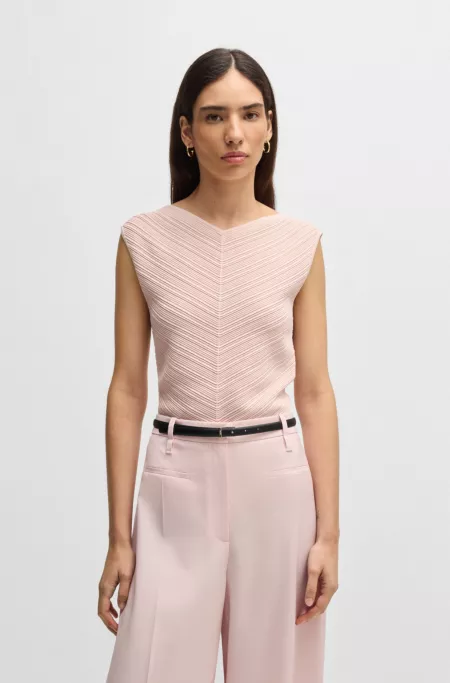 Leather belt with gold-tone buckle