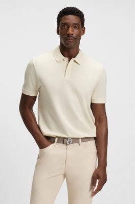 Reversible belt in leather and monogrammed suede, Beige