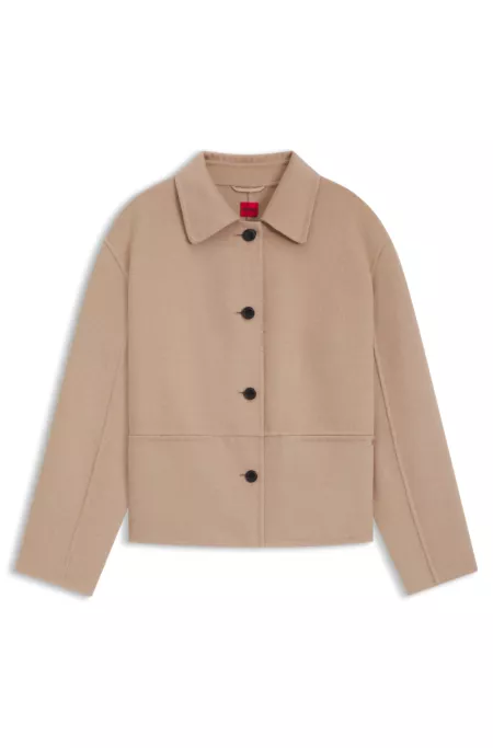 Relaxed-fit jacket with button front