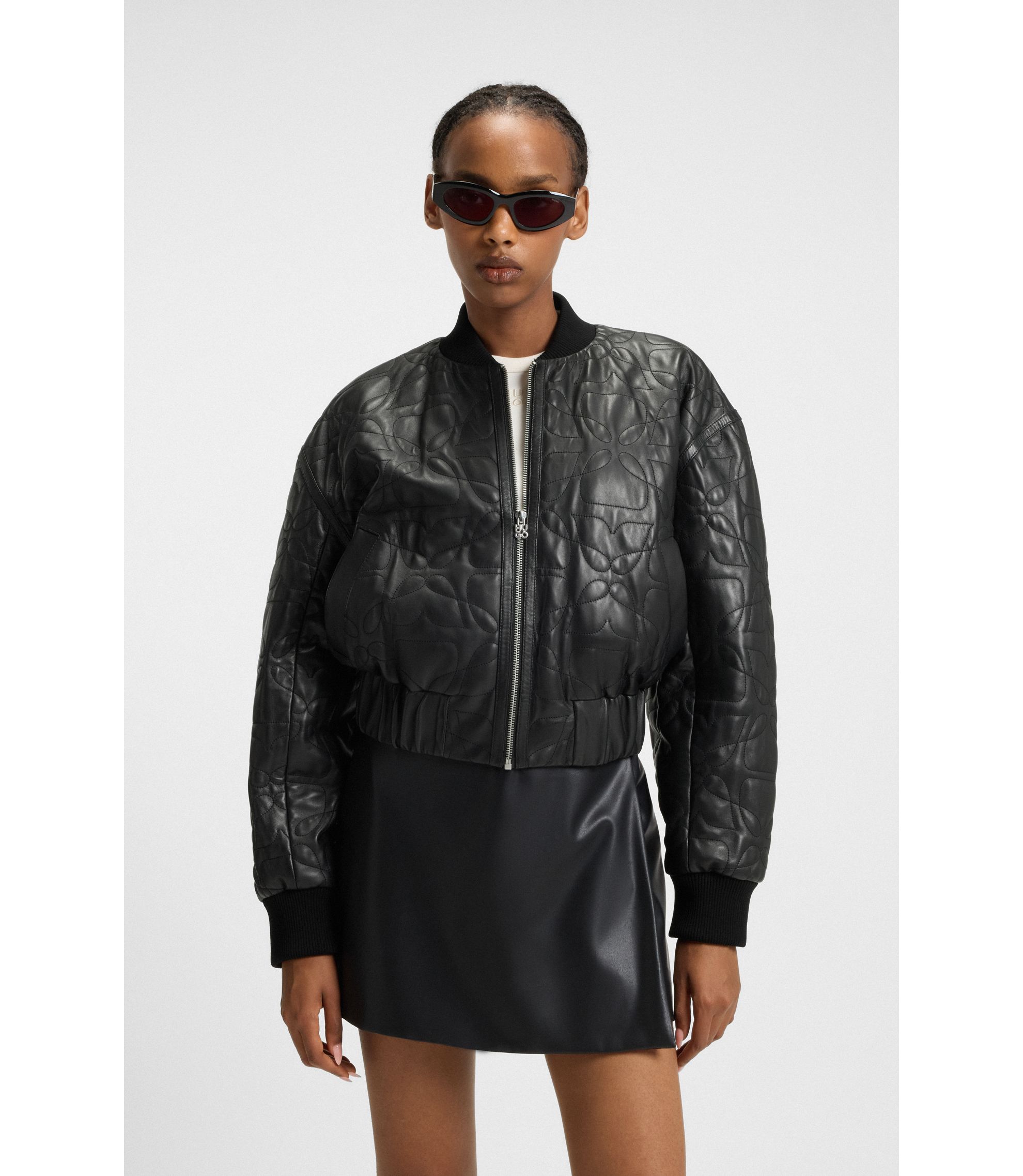 BOSS キルティングジャケット ブラック/オレンジ BOSS キルティングジャケット ブラック/オレンジ BOSS