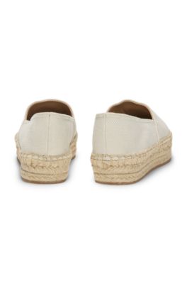 Espadrilles with embroidered Double B monogram, Light Beige