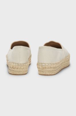 Espadrilles with embroidered Double B monogram, Light Beige