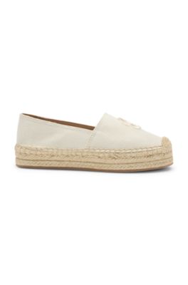 Espadrilles with embroidered Double B monogram, Light Beige