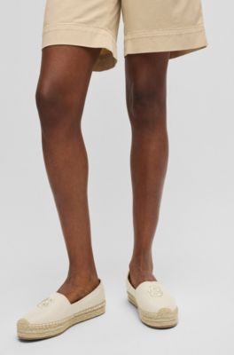 Espadrilles with embroidered Double B monogram, Light Beige