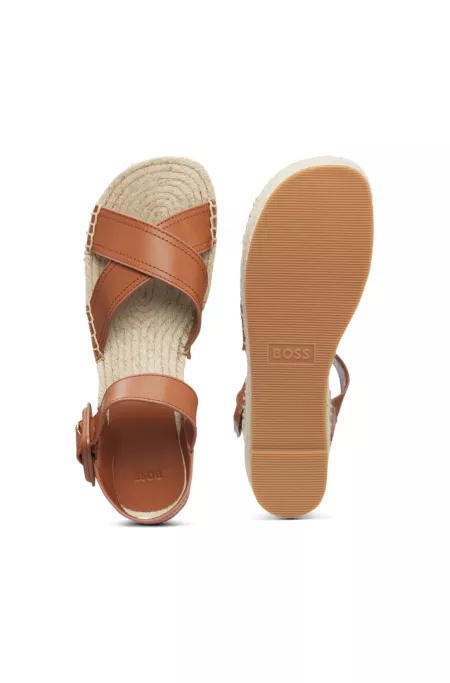 Sandales en cuir à semelle à plateforme