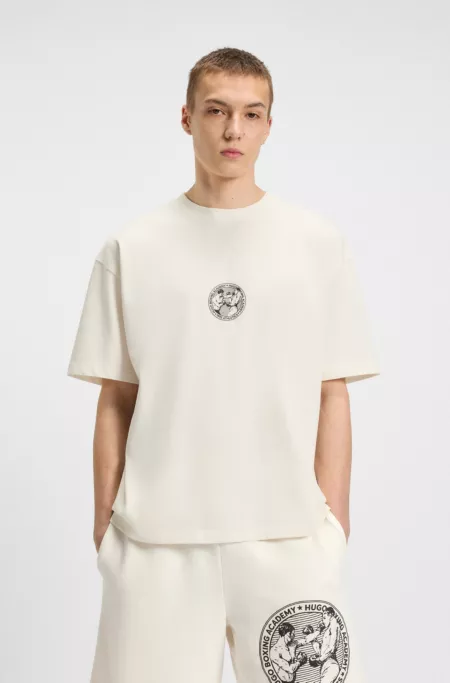 T-shirt en jersey de coton à motif boxe