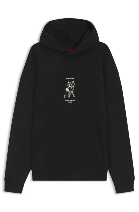Hoodie aus Baumwoll-Terry mit Box-Artwork