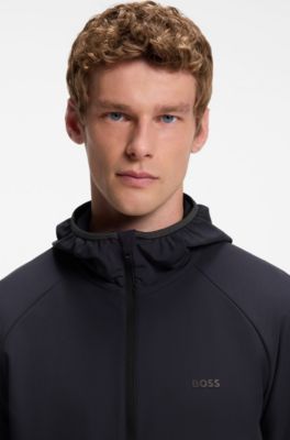 Water-repellent jacket with four-way stretch, Dark Blue