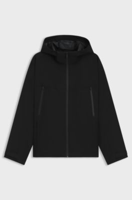 GORE-TEX&reg; waterproof windbreaker jacket with inner zipped pocket, Black