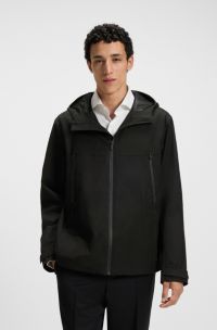 Veste coupe-vent imperméable en GORE-TEX® avec poche intérieure zippée, Noir