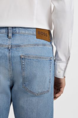 Slim-fit jeans in blue comfort-stretch denim, Light Blue