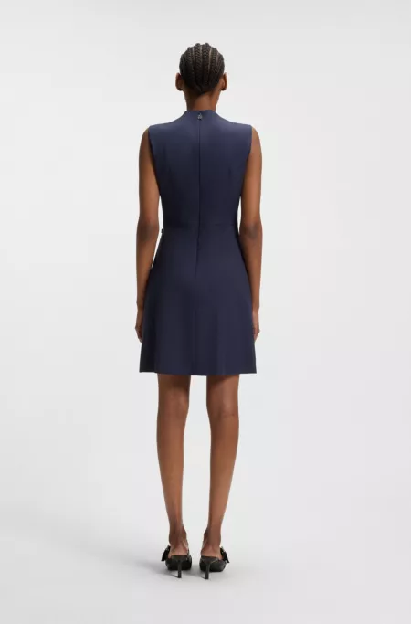 Kleid in A-Linie mit Schleife und Stack-Logo