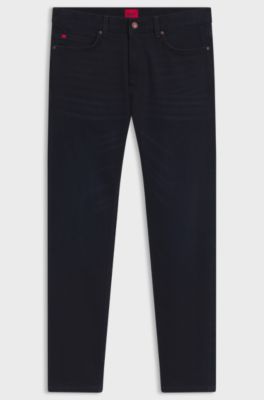 Slim-fit jeans in blue comfort-stretch denim, Dark Blue