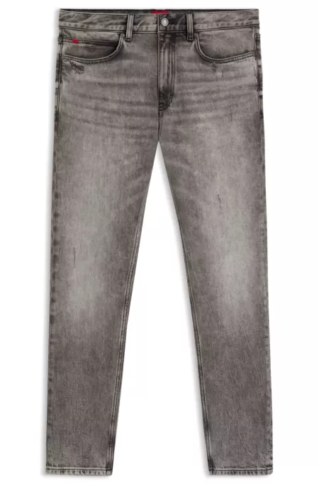 Extra-slim-fit jeans in grey stretch denim