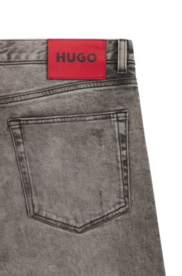 Jeans extra slim fit in denim elasticizzato grigio, Grigio