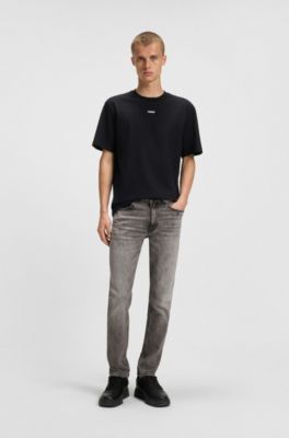 Jeans extra slim fit in denim elasticizzato grigio, Grigio
