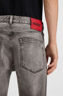 Jeans extra slim fit in denim elasticizzato grigio, Grigio