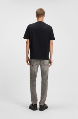 Extra-slim-fit jeans in grey stretch denim, Grey