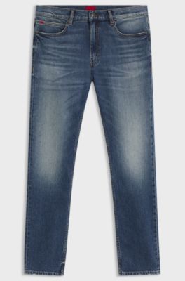 Slim-fit jeans in blue comfort-stretch denim, Blue
