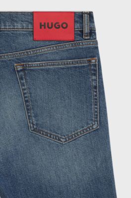 Slim-fit jeans in blue comfort-stretch denim, Blue