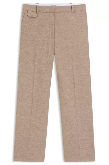 Pantalon Relaxed en tissu stretch mouliné