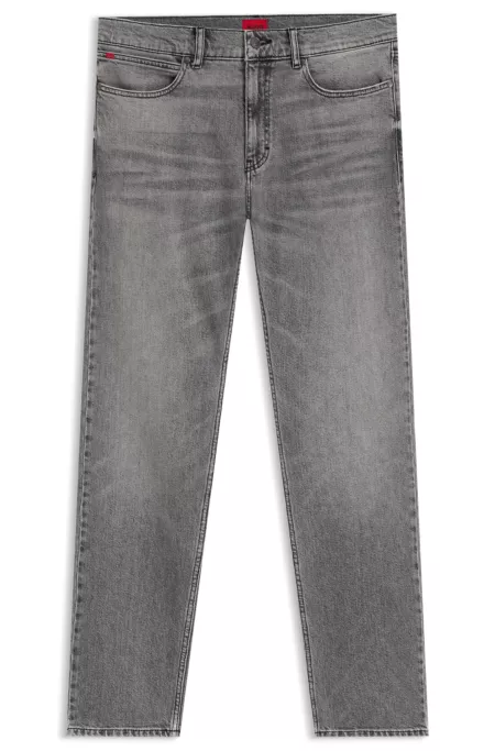 Slim-fit jeans in grey comfort-stretch denim