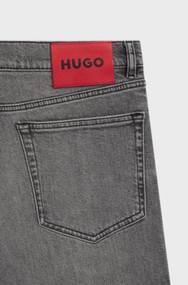 Slim-fit jeans in grey comfort-stretch denim, Grey
