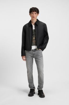 Slim-fit jeans in grey comfort-stretch denim, Grey