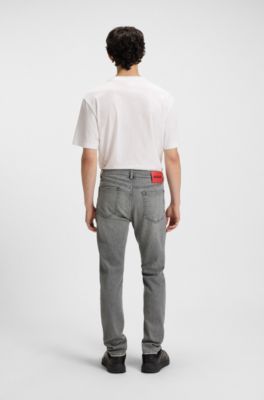 Slim-fit jeans in grey comfort-stretch denim, Grey