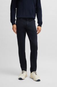 Jean Tapered Fit en denim stretch bleu haute performance Porsche x BOSS, Bleu foncé
